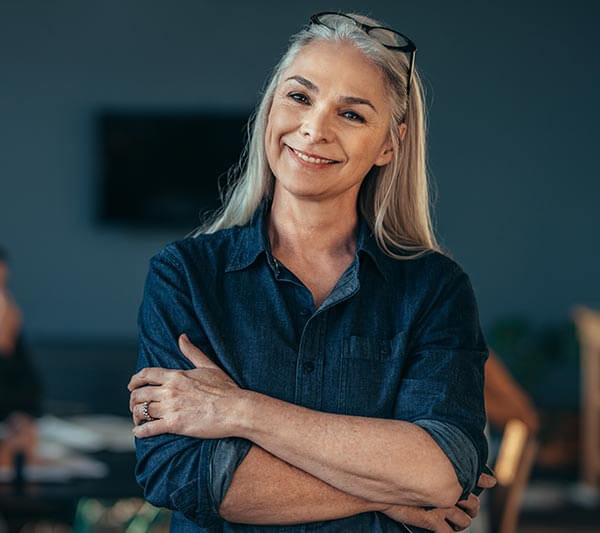 Older woman smiling